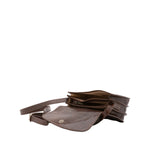 Borsa a tracolla da donna 100% pelle 5515-Tmoro I Fratelli