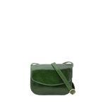 Borsa a tracolla da donna 100% pelle 5515-Verde I Fratelli