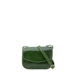 Borsa a tracolla da donna 100% pelle 5515-Verde I Fratelli