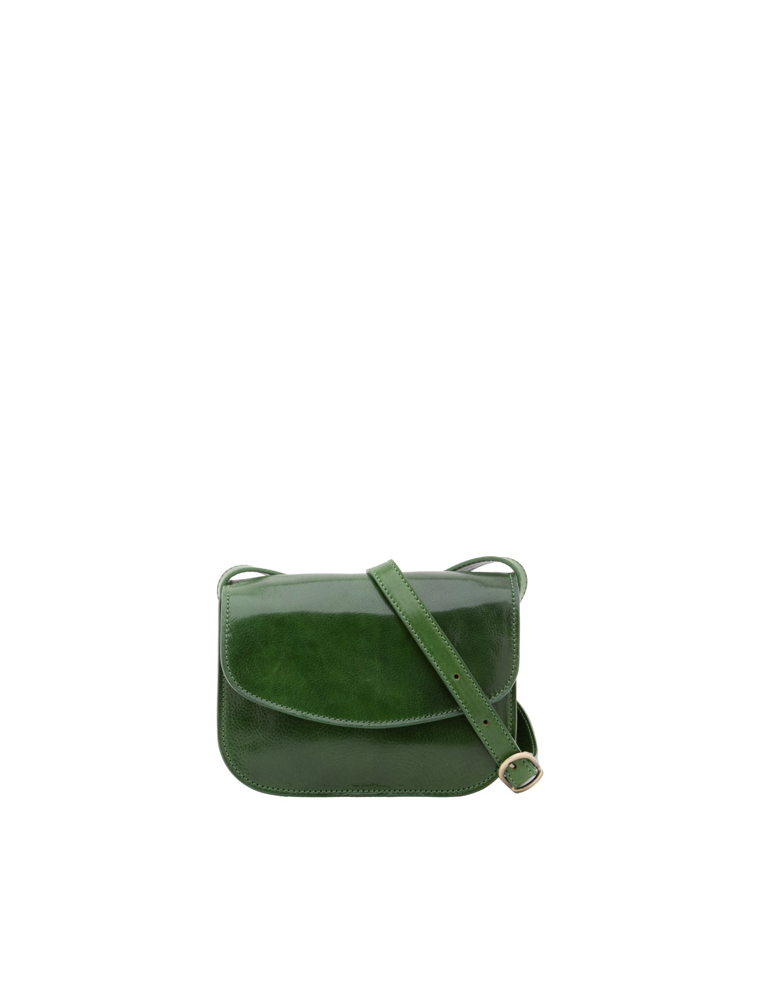 Borsa a tracolla da donna 100% pelle 5515-Verde I Fratelli