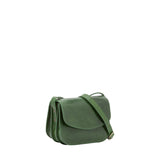 Borsa a tracolla da donna 100% pelle 5515-Verde I Fratelli
