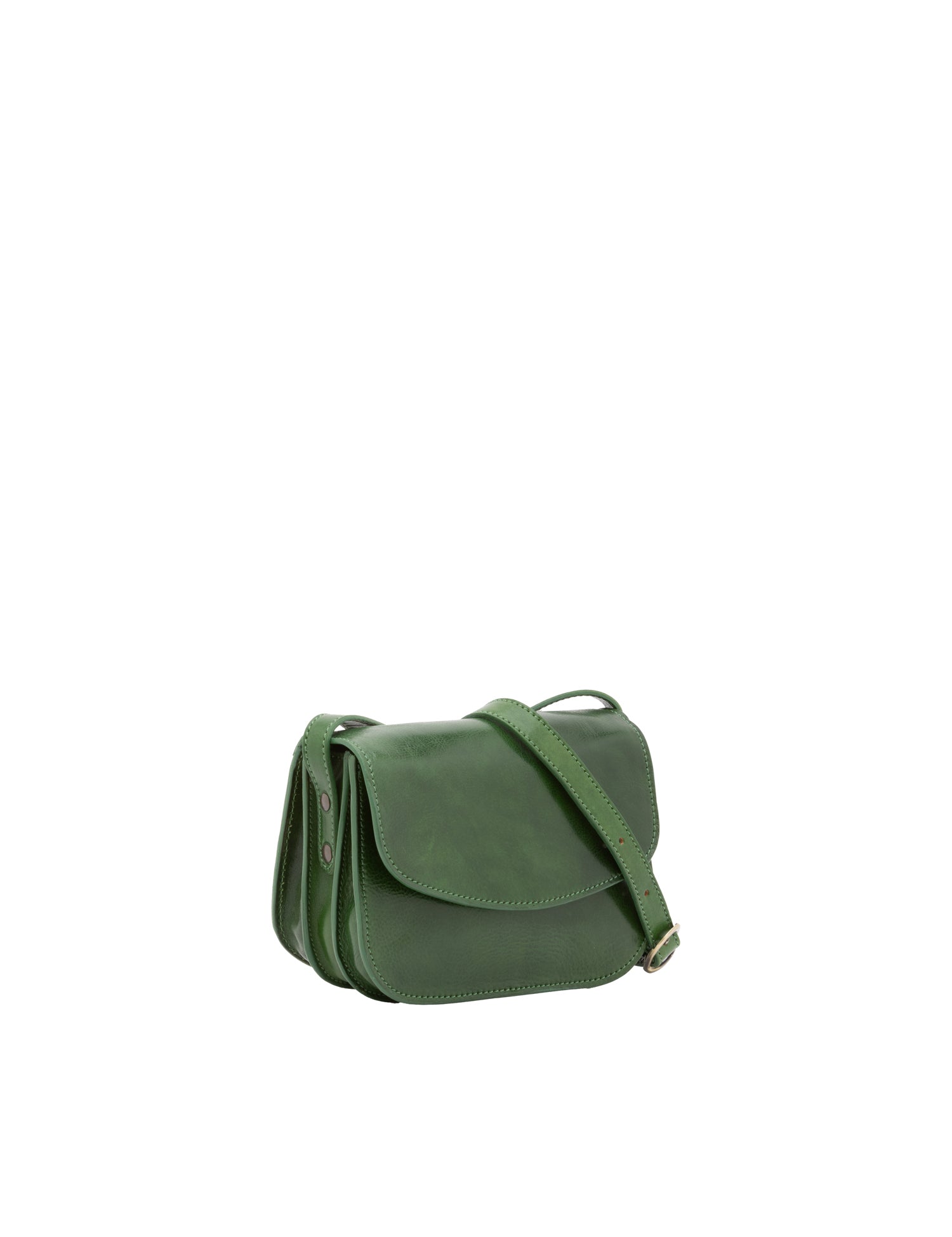 Borsa a tracolla da donna 100% pelle 5515-Verde I Fratelli