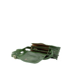 Borsa a tracolla da donna 100% pelle 5515-Verde I Fratelli