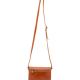 Borsa a tracolla da donna Vera pelle 5516-Cognac I Fratelli
