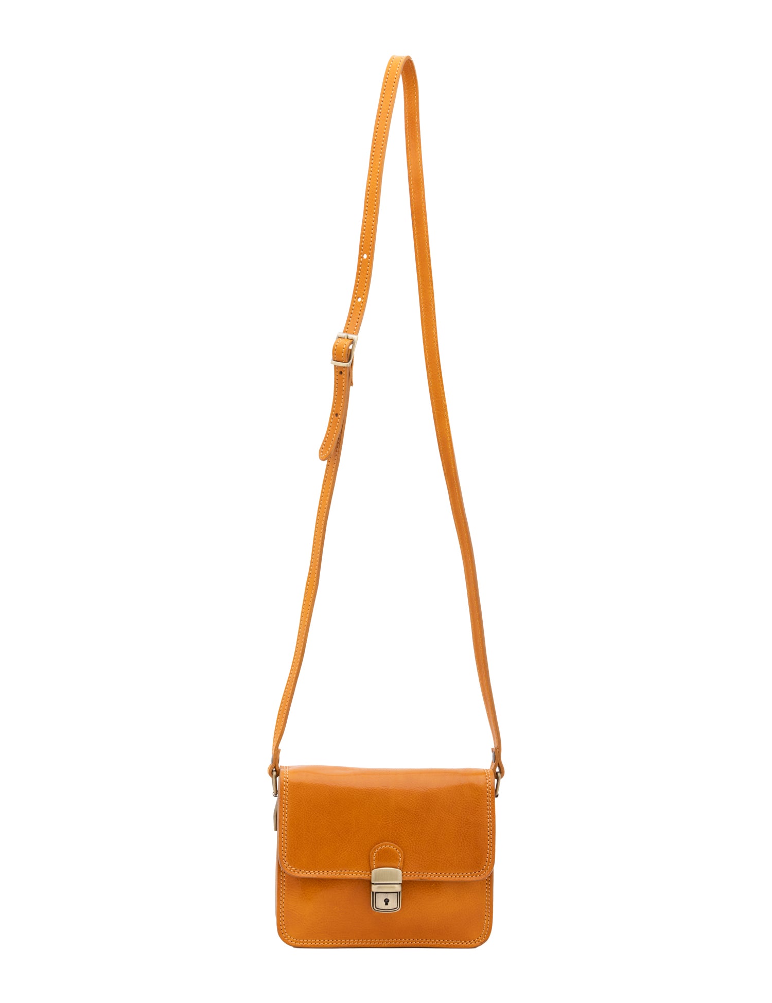 Borsa a tracolla da donna Vera pelle 5516-Giallo I Fratelli