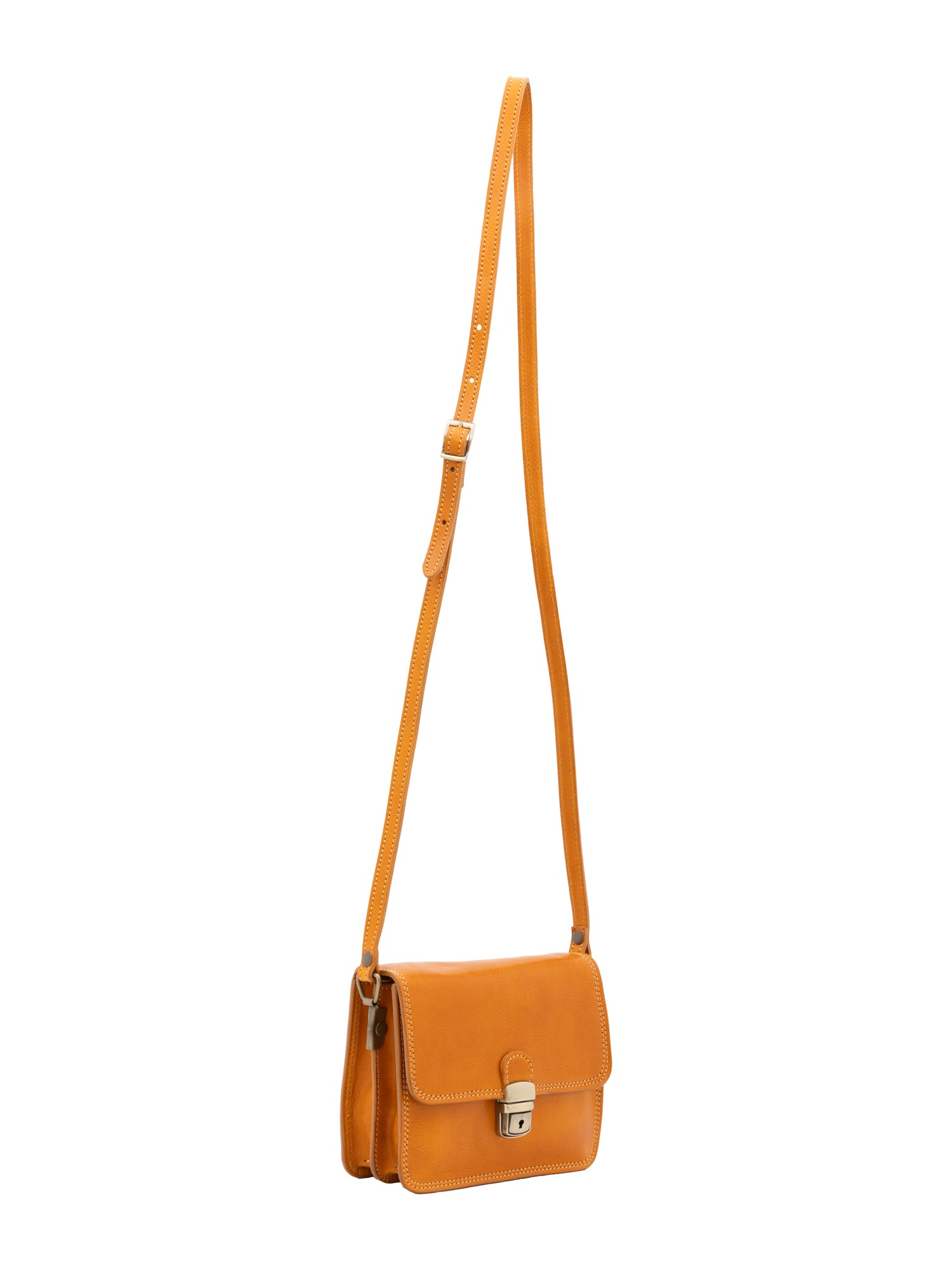 Borsa a tracolla da donna Vera pelle 5516-Giallo I Fratelli