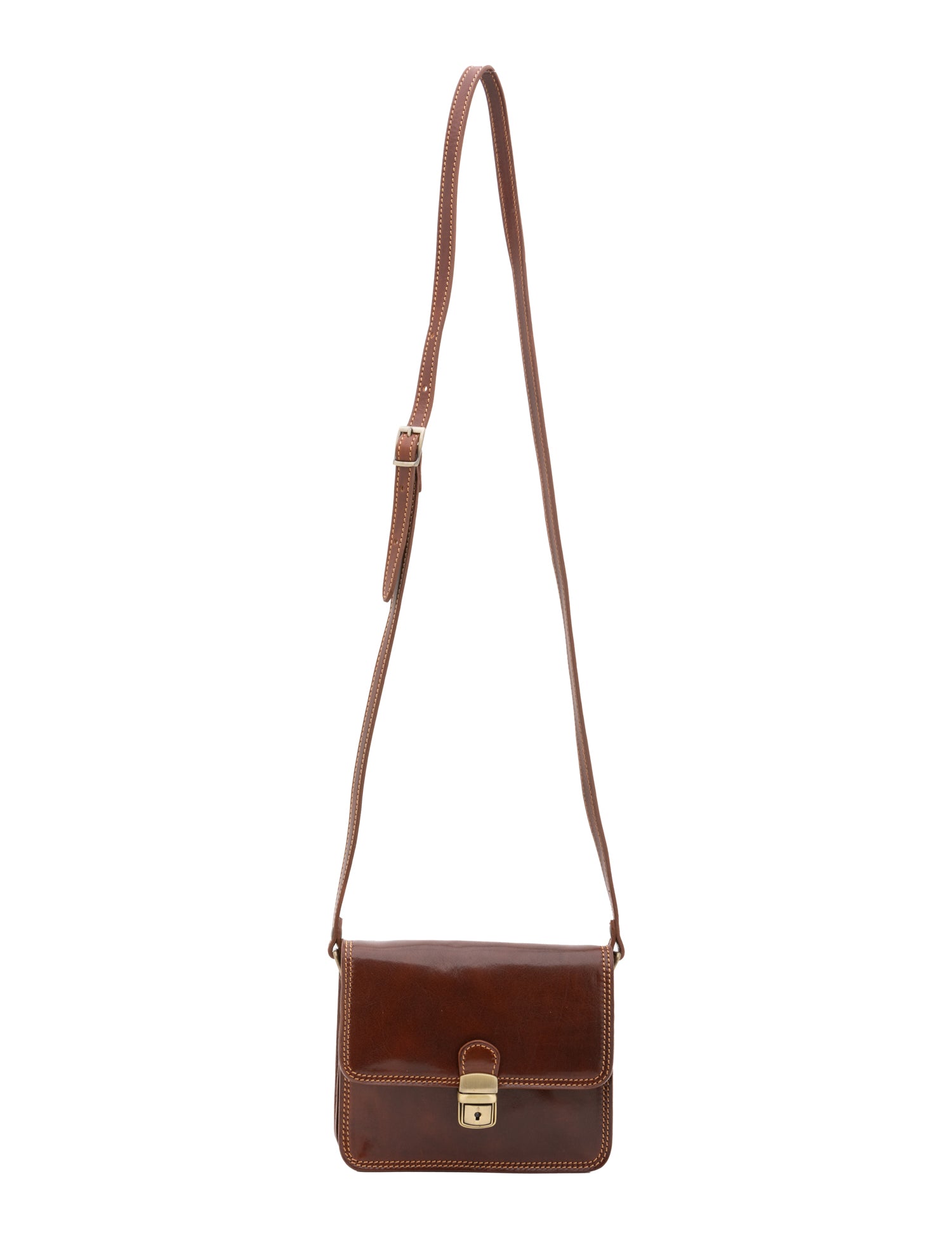 Borsa a tracolla da donna Vera pelle 5516-Marrone I Fratelli