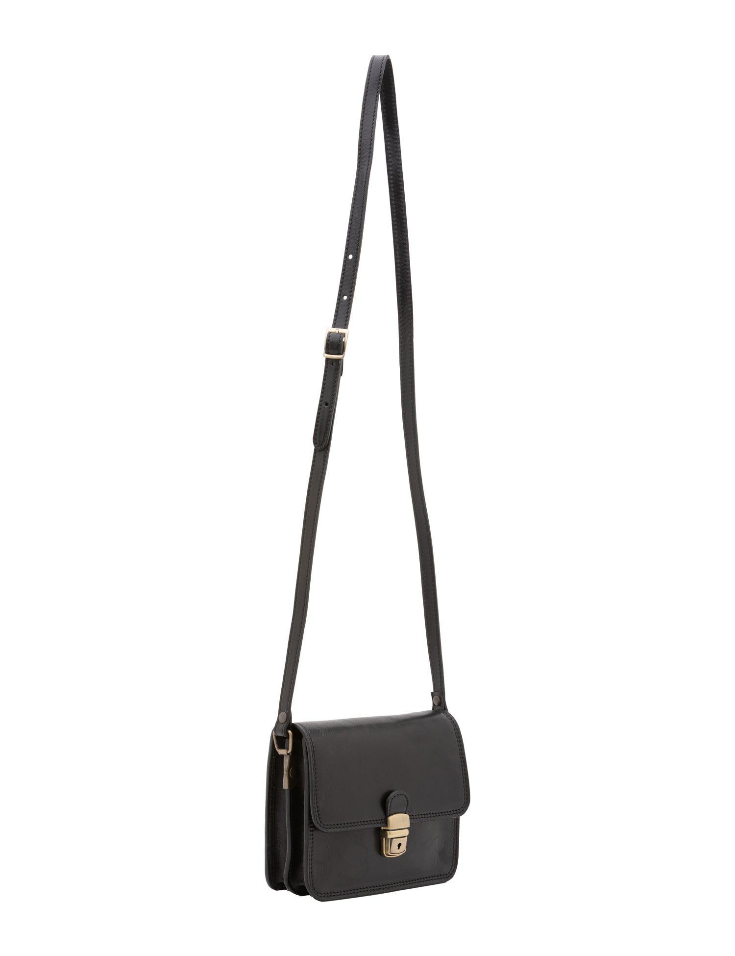 Borsa a tracolla da donna Vera pelle 5516-Nero I Fratelli