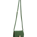 Borsa a tracolla da donna Vera pelle 5516-Verde I Fratelli