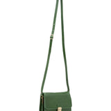 Borsa a tracolla da donna Vera pelle 5516-Verde I Fratelli