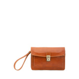Borsa a mano da uomo in vera pelle 100% pelle 5517-Cognac I Fratelli