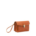 Borsa a mano da uomo in vera pelle 100% pelle 5517-Cognac I Fratelli
