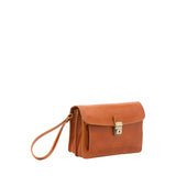 Borsa a mano da uomo in vera pelle 100% pelle 5517-Cognac I Fratelli