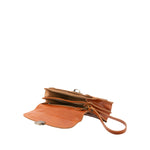 Borsa a mano da uomo in vera pelle 100% pelle 5517-Cognac I Fratelli