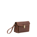 Borsa a mano da uomo in vera pelle 100% pelle 5517-Marrone I Fratelli