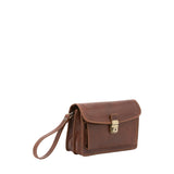 Borsa a mano da uomo in vera pelle 100% pelle 5517-Marrone I Fratelli