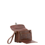 Borsa a mano da uomo in vera pelle 100% pelle 5517-Marrone I Fratelli