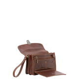 Borsa a mano da uomo in vera pelle 100% pelle 5517-Marrone I Fratelli