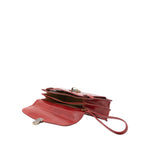Borsa a mano da uomo in vera pelle 100% pelle 5517-Rosso I Fratelli