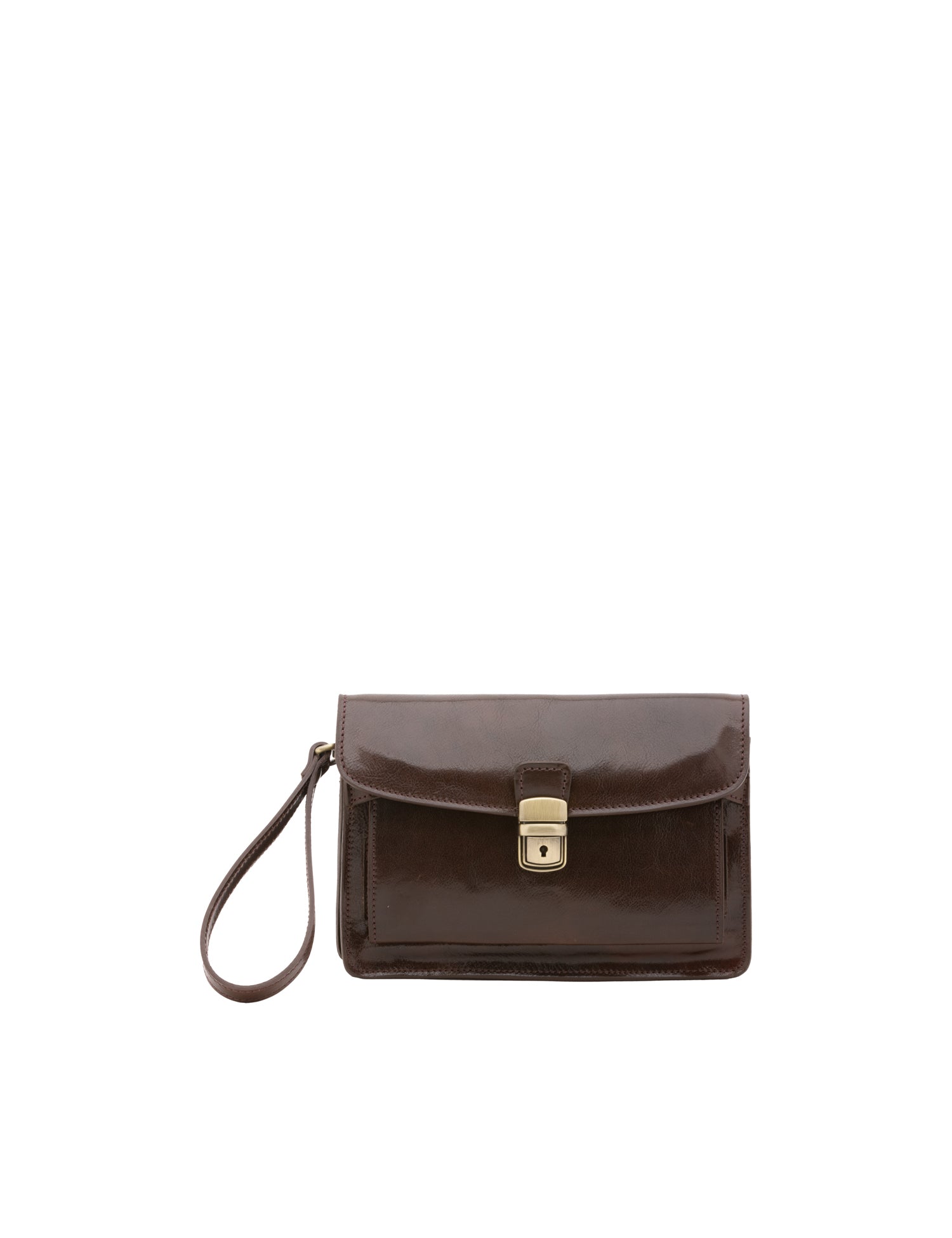 Borsa a mano da uomo in vera pelle 100% pelle 5517-Tmoro I Fratelli