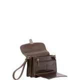 Borsa a mano da uomo in vera pelle 100% pelle 5517-Tmoro I Fratelli