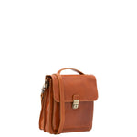 Borsa a tracolla uomo in vera pelle Made in Italy 5518-Cognac I Fratelli