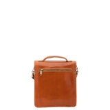 Borsa a tracolla uomo in vera pelle Made in Italy 5518-Cognac I Fratelli