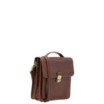 Borsa a tracolla uomo in vera pelle Made in Italy 5518-Marrone I Fratelli