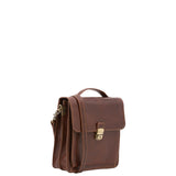 Borsa a tracolla uomo in vera pelle Made in Italy 5518-Marrone I Fratelli