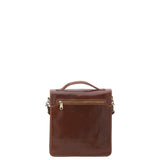 Borsa a tracolla uomo in vera pelle Made in Italy 5518-Marrone I Fratelli