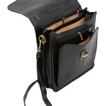 Borsa a tracolla uomo in vera pelle Made in Italy 5518-Nero I Fratelli