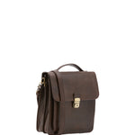 Borsa a tracolla uomo in vera pelle Made in Italy 5518-Tmoro I Fratelli