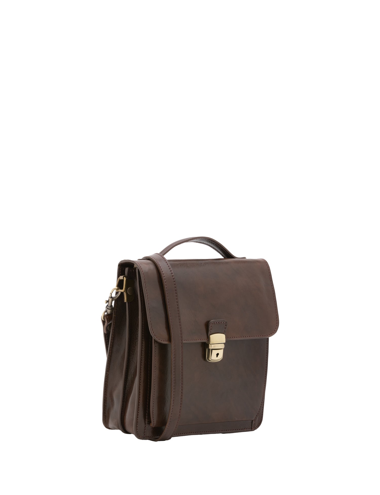 Borsa a tracolla uomo in vera pelle Made in Italy 5518-Tmoro I Fratelli