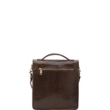 Borsa a tracolla uomo in vera pelle Made in Italy 5518-Tmoro I Fratelli