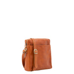Borsa a tracolla uomo in vera pelle Made in Italy 5519-Cognac I Fratelli