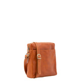 Borsa a tracolla uomo in vera pelle Made in Italy 5519-Cognac I Fratelli