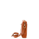 Borsa a tracolla uomo in vera pelle Made in Italy 5519-Cognac I Fratelli