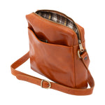 Borsa a tracolla uomo in vera pelle Made in Italy 5519-Cognac I Fratelli