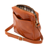Borsa a tracolla uomo in vera pelle Made in Italy 5519-Cognac I Fratelli