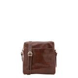 Borsa a tracolla uomo in vera pelle Made in Italy 5519-Marrone I Fratelli