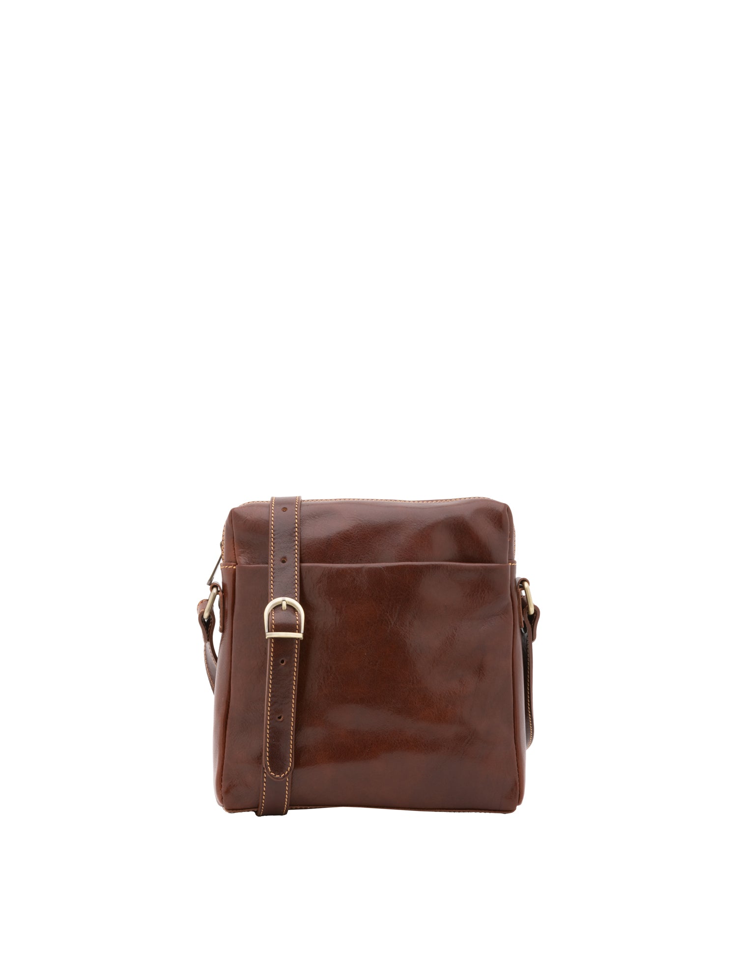 Borsa a tracolla uomo in vera pelle Made in Italy 5519-Marrone I Fratelli