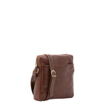 Borsa a tracolla uomo in vera pelle Made in Italy 5519-Marrone I Fratelli