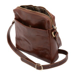 Borsa a tracolla uomo in vera pelle Made in Italy 5519-Marrone I Fratelli