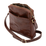 Borsa a tracolla uomo in vera pelle Made in Italy 5519-Marrone I Fratelli
