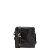 Borsa a tracolla uomo in vera pelle Made in Italy 5519-Nero I Fratelli