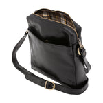 Borsa a tracolla uomo in vera pelle Made in Italy 5519-Nero I Fratelli