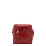 Borsa a tracolla uomo in vera pelle Made in Italy 5519-Rosso I Fratelli