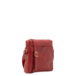 Borsa a tracolla uomo in vera pelle Made in Italy 5519-Rosso I Fratelli