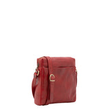Borsa a tracolla uomo in vera pelle Made in Italy 5519-Rosso I Fratelli