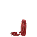 Borsa a tracolla uomo in vera pelle Made in Italy 5519-Rosso I Fratelli
